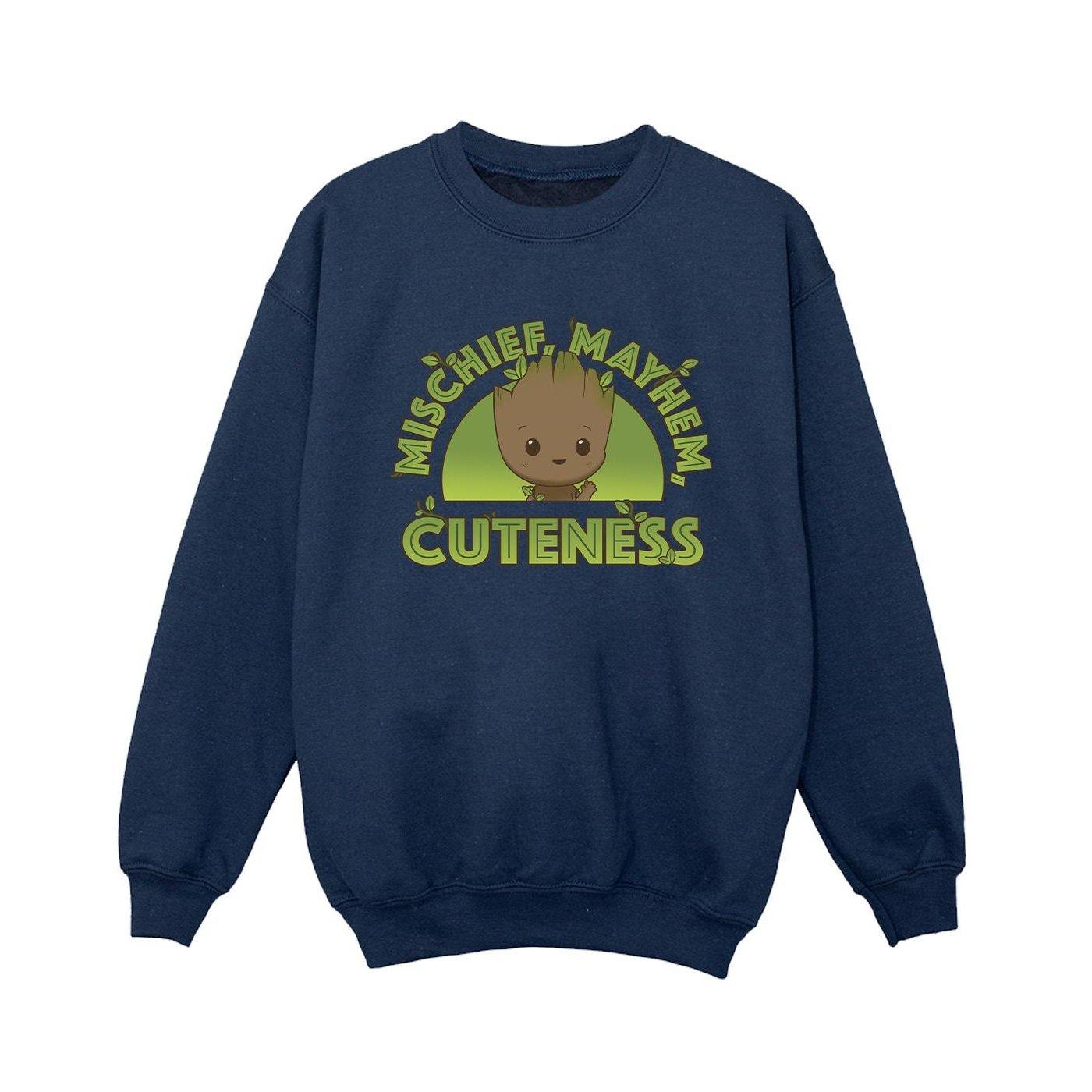 Image of I Am Groot Mischief Mayhem Sweatshirt Unisex Marine 128