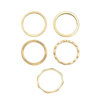 Elli  Ring Stapelringe Stacking Bandringe 5Er Set 