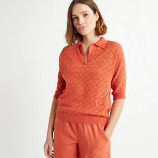 La Redoute Collections  Polopullover mit Lochmuster 