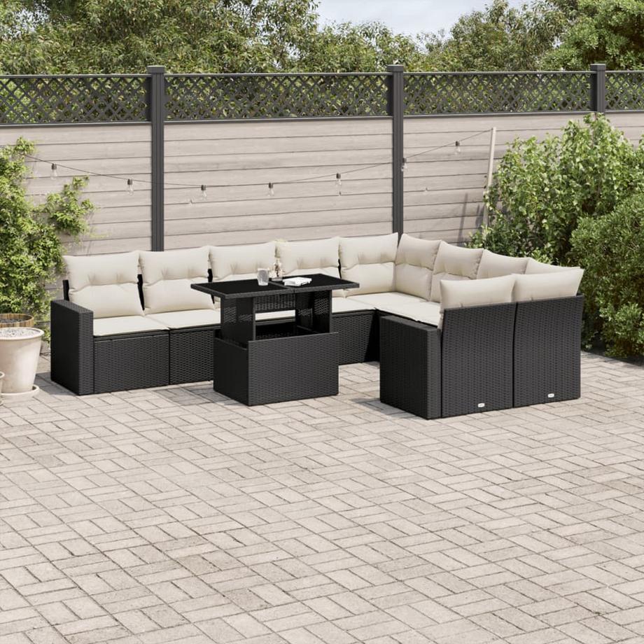 VidaXL Ensemble de canapés de jardin rotin synthétique  