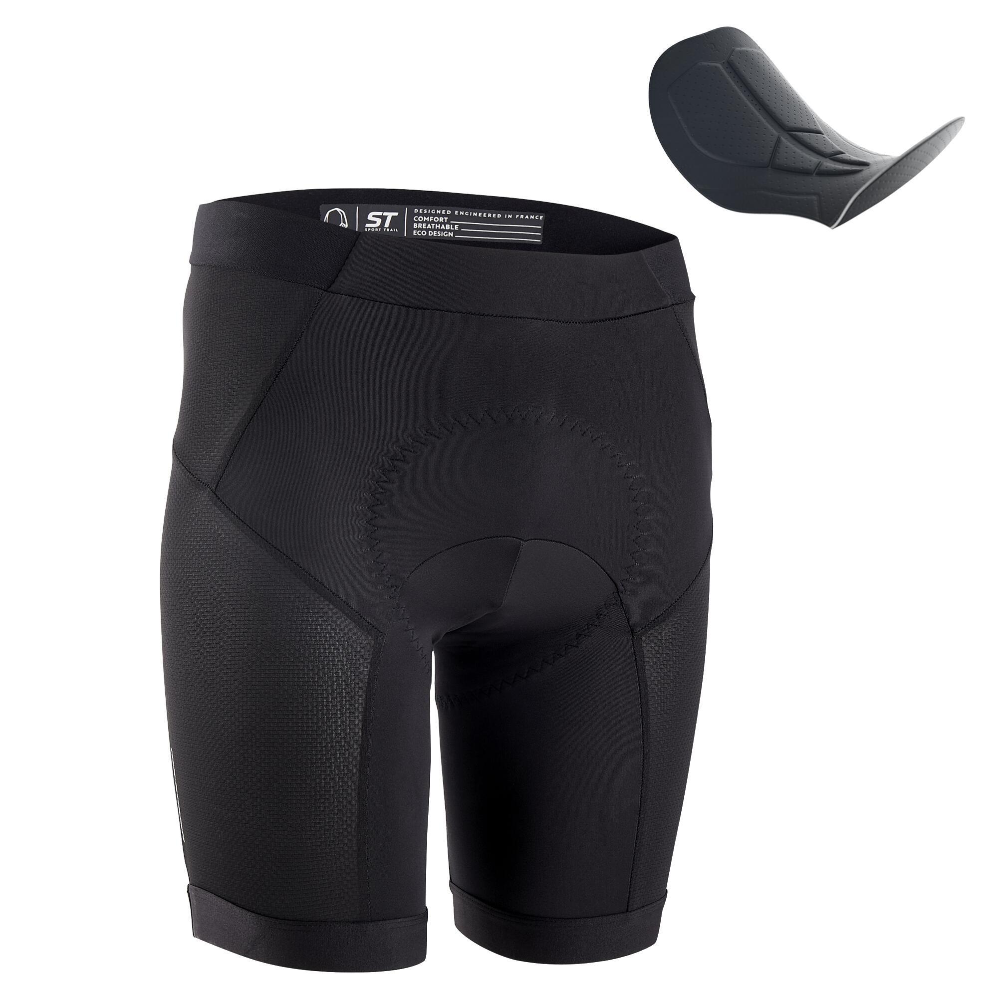 Image of Mountainbike-innenhose St 500 Mtb Herren Unisex Schwarz Leicht L