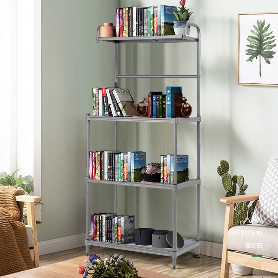 Northio Étagère de cuisine 4 étagères support micro-ondes réglable étagère domestique étagère debout  