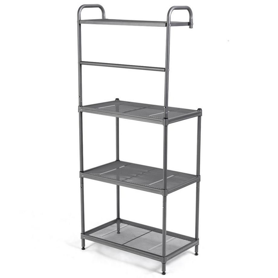 Northio Étagère de cuisine 4 étagères support micro-ondes réglable étagère domestique étagère debout  