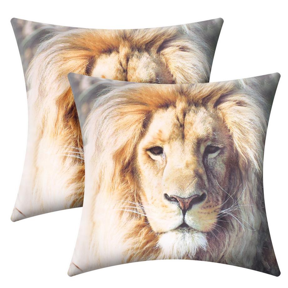 Avizar 2 Stk. Kissenbezüge Löwe  