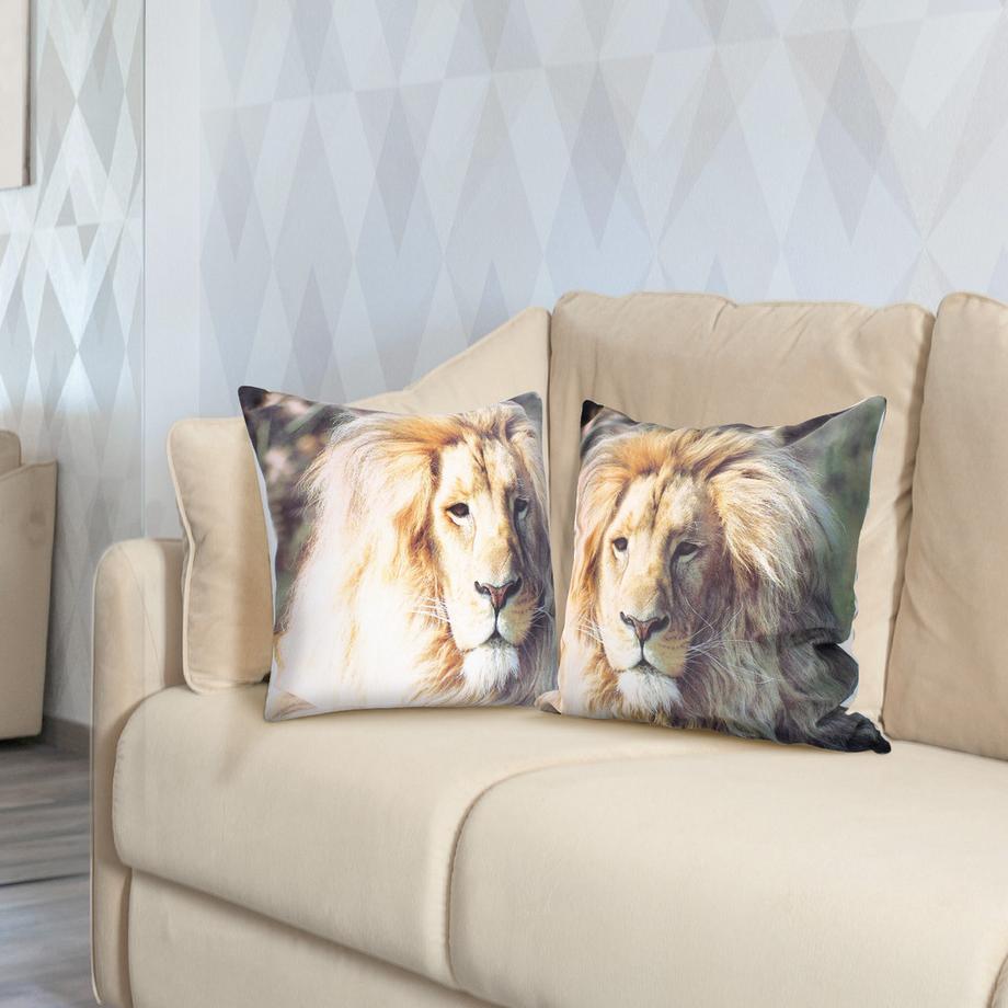 Avizar 2 Stk. Kissenbezüge Löwe  