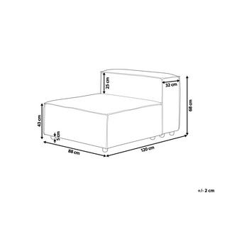 Beliani Modulo Poltrona en Lino Moderno APRICA  