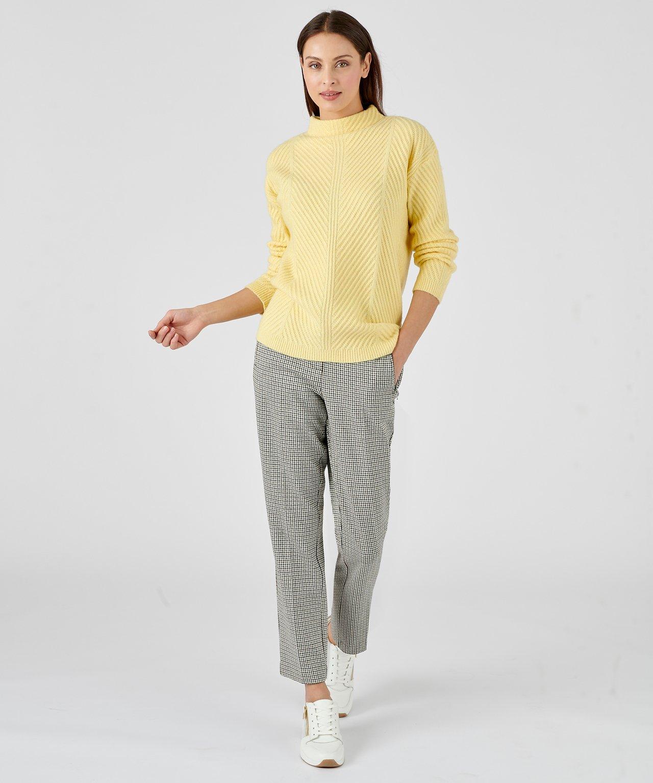 Image of Pullover Aus Musterstrick Mit Thermolactyl. Damen Gelb 46/48