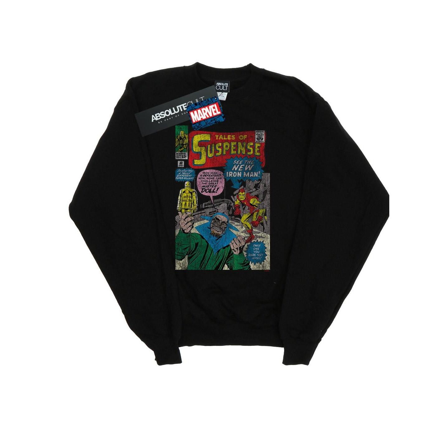 Image of Iron Man Distressed Suspense Cover Sweatshirt Jungen Schwarz 128
