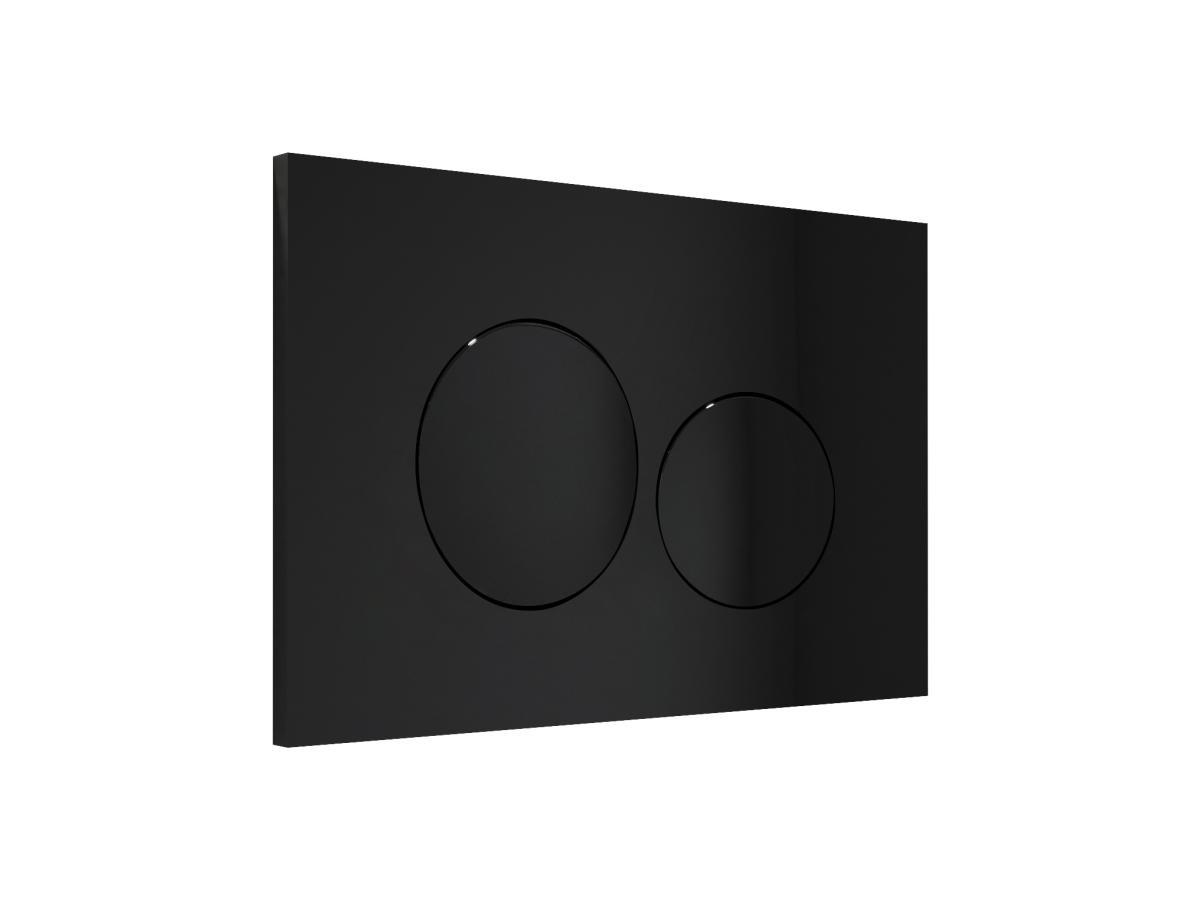 Vente-unique Pack WC suspendu noir mat avec bâti-support et plaque de déclenchement - JAVOINE  