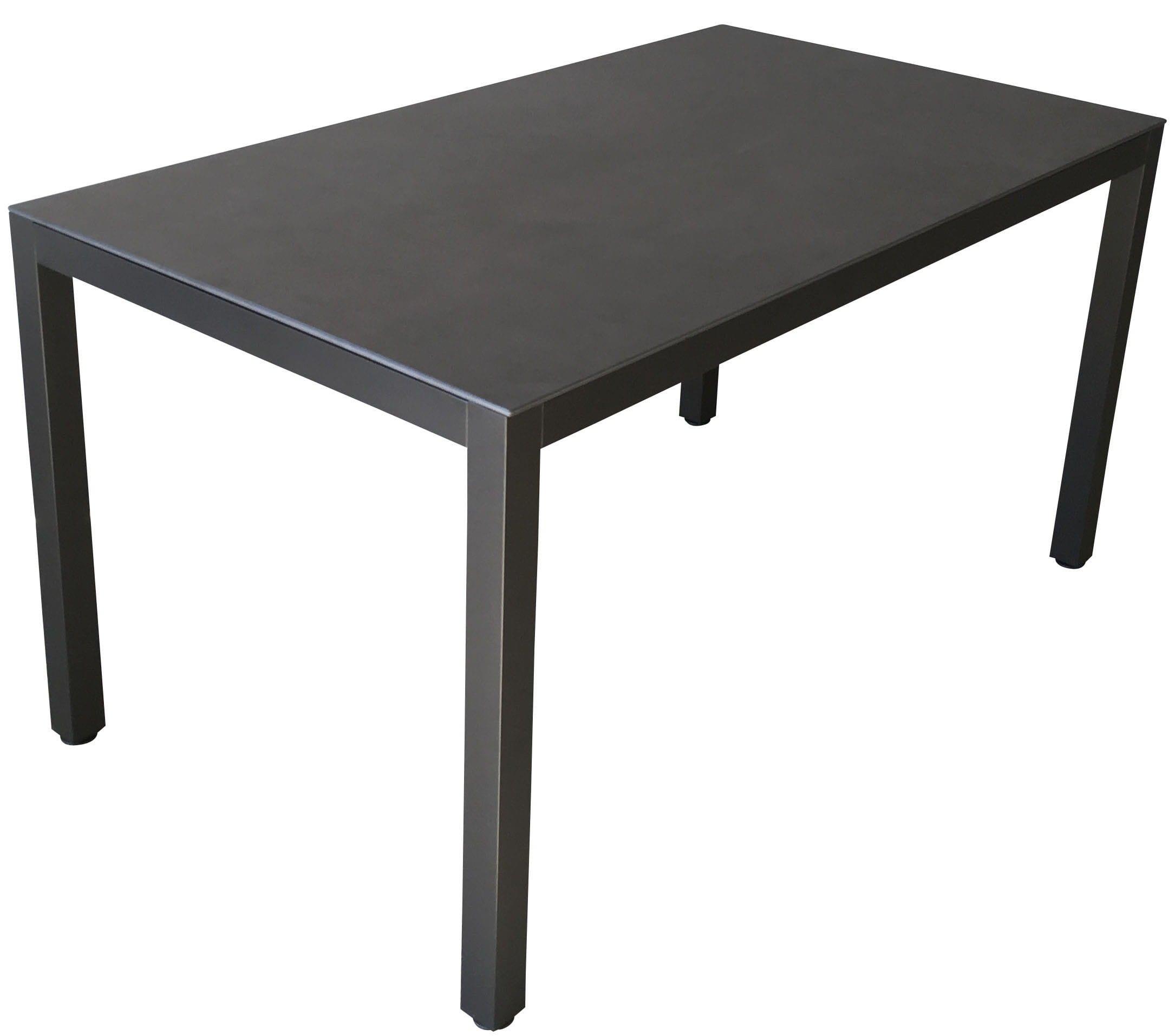 Image of Gartentisch Terrazza 140x80 - Keramik anthrazit - Gestell Metall anthrazit Gartentisch Terrazza 140x80 - Keramik anthrazit - Gestell Metall anthrazit