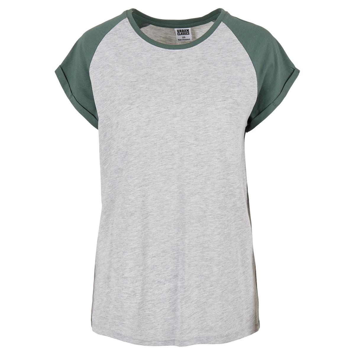 URBAN CLASSICS  t-shirt contrast raglan (grandes tailles) 