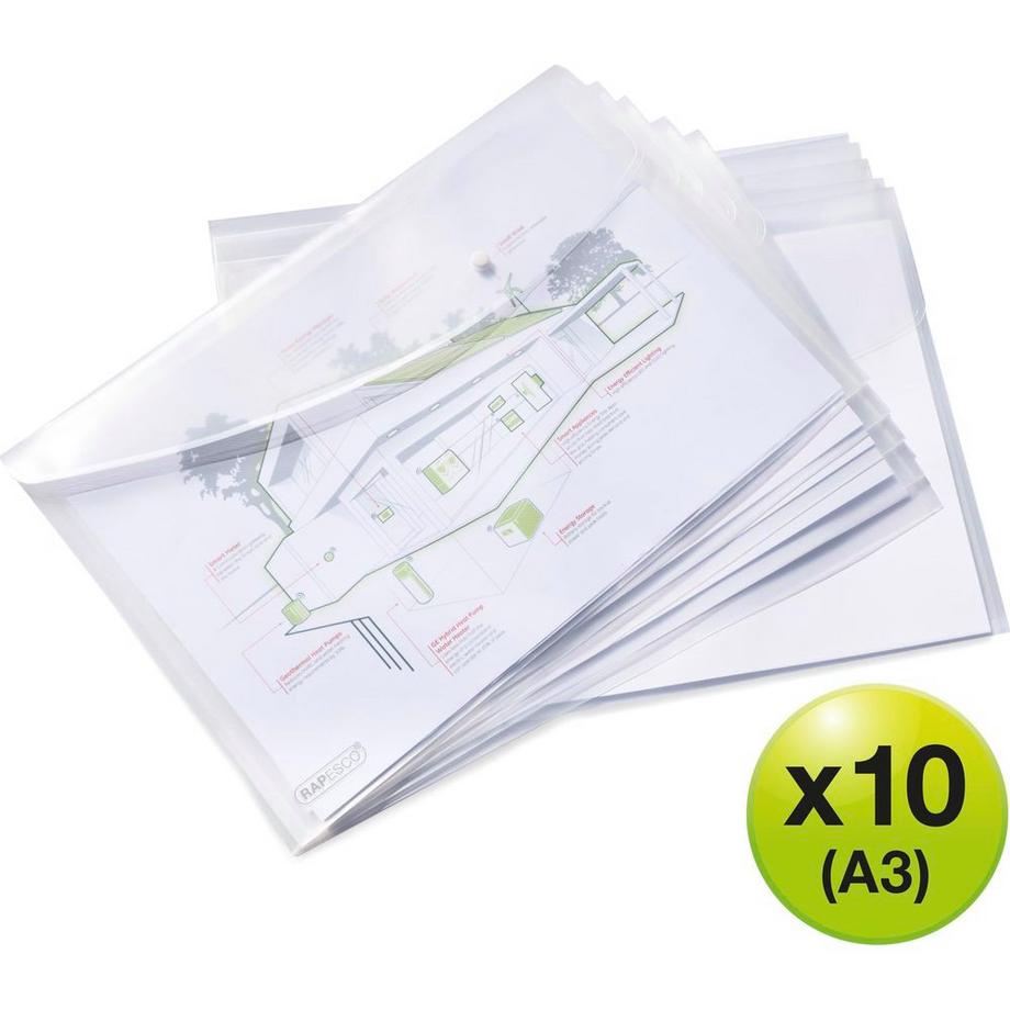 RAPESCO Dokumentenmappe 10 Stück  