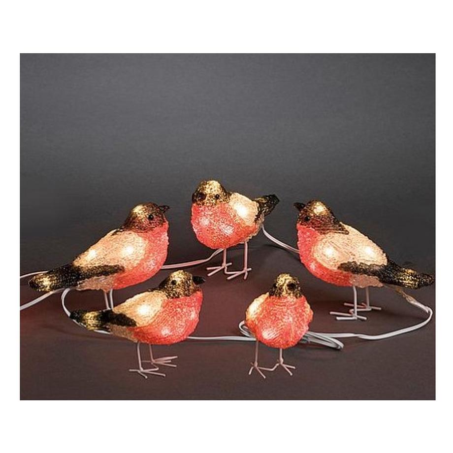 Konstsmide  LED Acryl Rotkehlchen 5er-Set 40 kw LED aussen 6269-203 