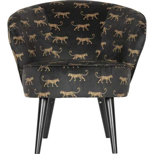 Image of mutoni Cocktail Sessel Bo Samt Panther Print - ONE SIZE