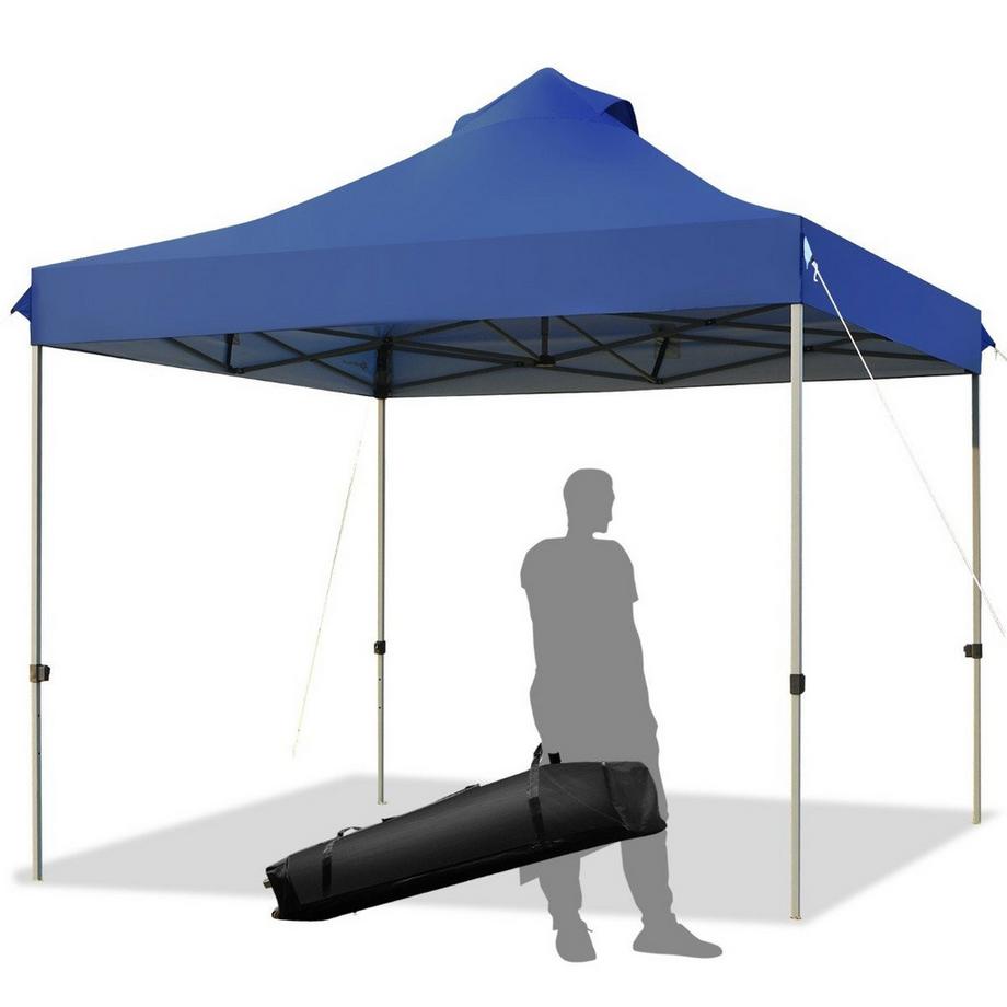 Northix Gazebo pieghevole da 3 x 3 m, impermeabile, stabile, per feste invernali, con borsa per il trasporto su ruote, blu  