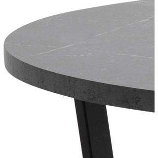 mutoni Table de salle à manger Amelia noire ronde 110  