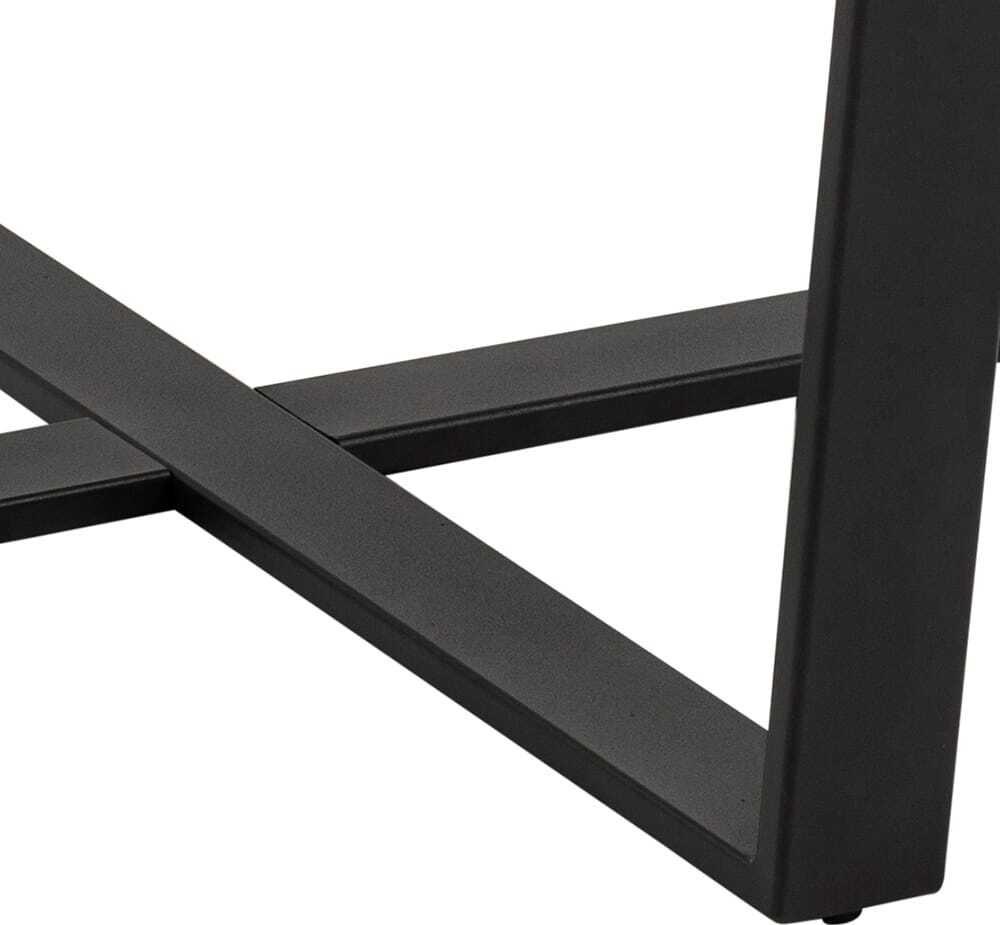 mutoni Table de salle à manger Amelia noire ronde 110  