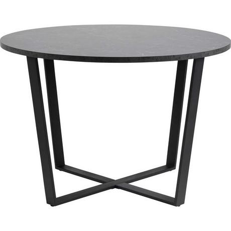 mutoni Table de salle à manger Amelia noire ronde 110  