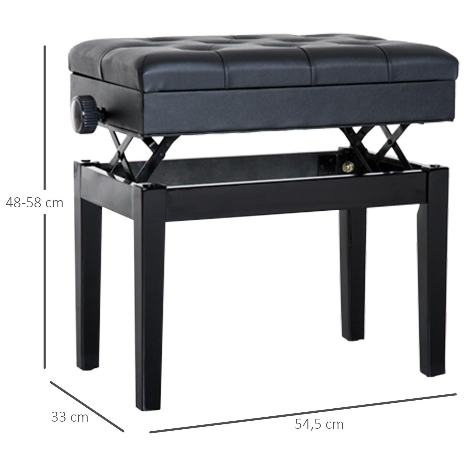 HOMCOM Tabouret de piano  