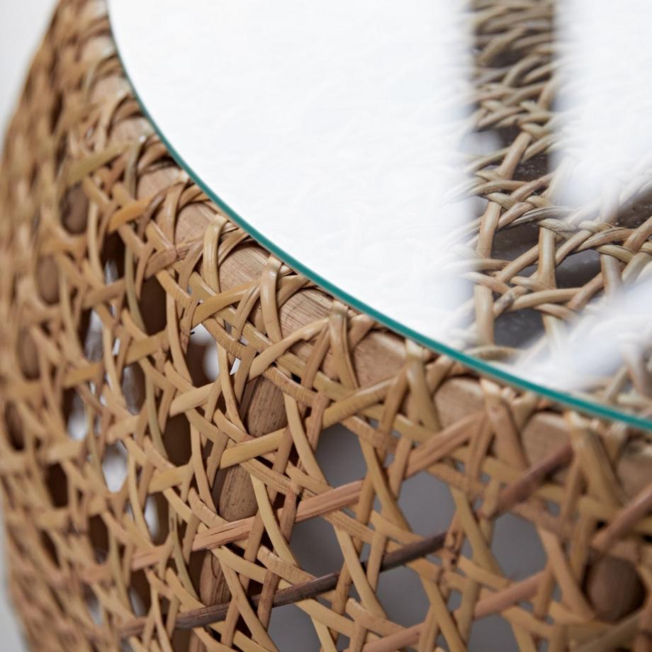 Tikamoon Table basse en rotin cannée Esther  