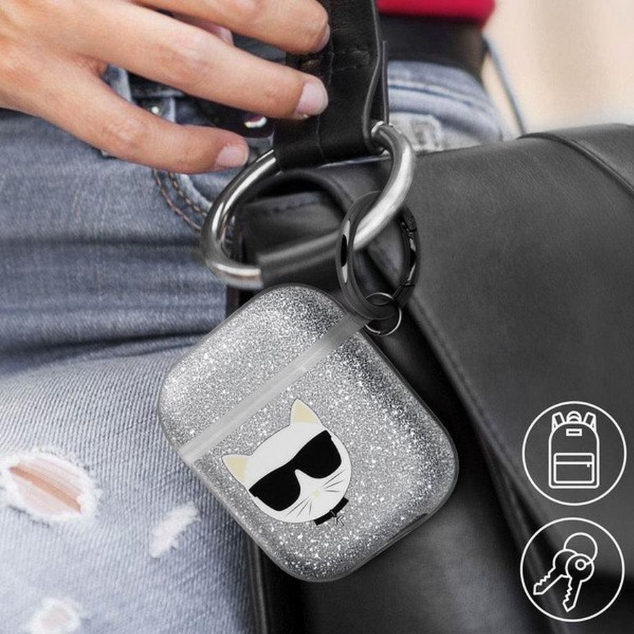 KARL LAGERFELD  Cover AirPods 1 / 2 Silicone, Choupette 