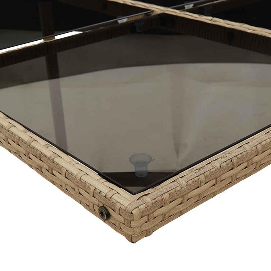 VidaXL Ensemble de salle à manger de jardin rotin synthétique  