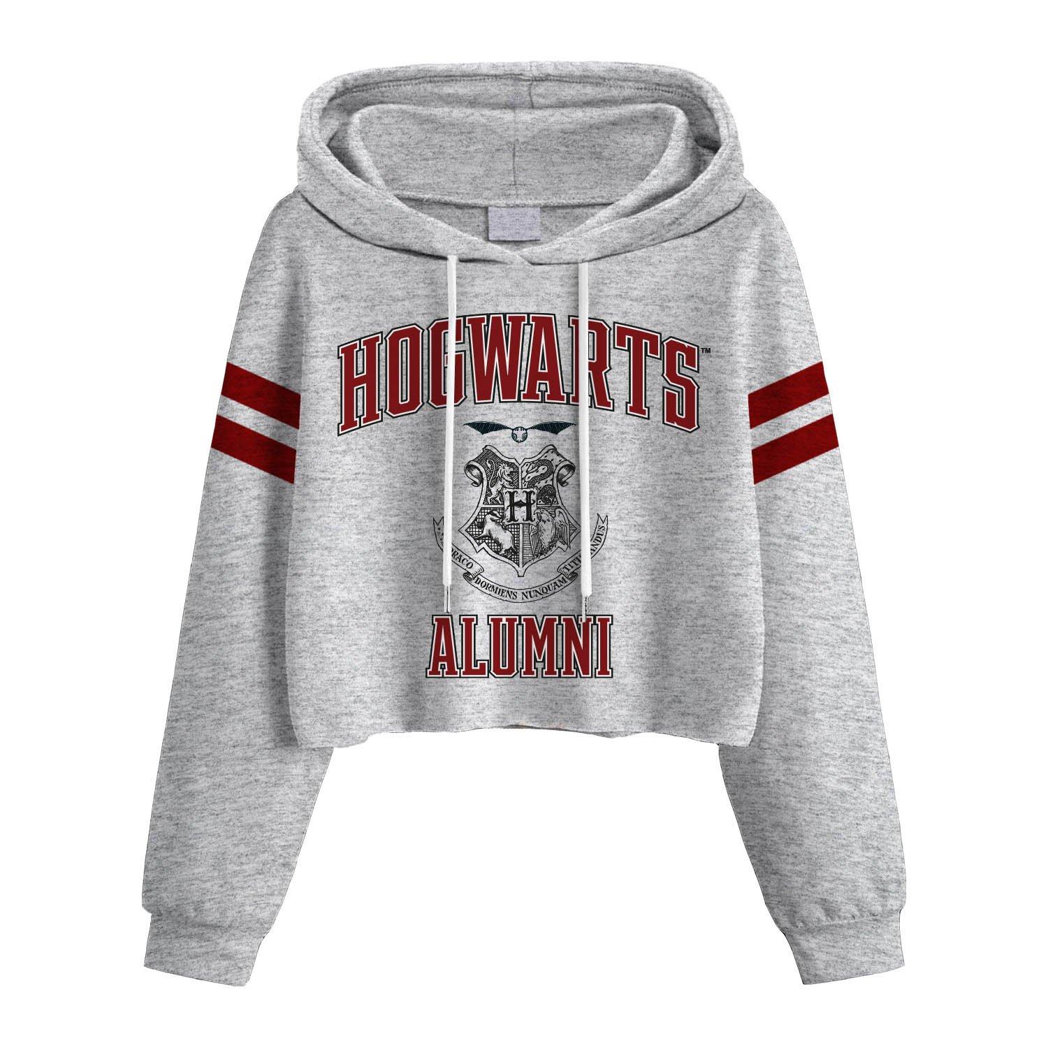 Image of Hogwarts Kurzes Hoodie Damen Grau XXL