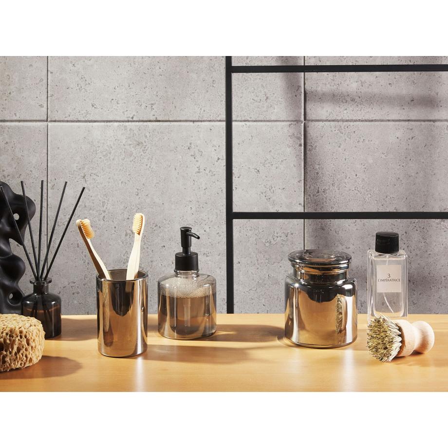 Beliani Badaccessoires Set 3-teilig aus Glas Klassisch MANAGUA  