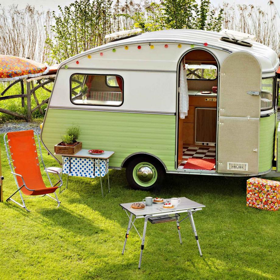 B2X Höhenverstellbarer Klapptisch aus Aluminium  