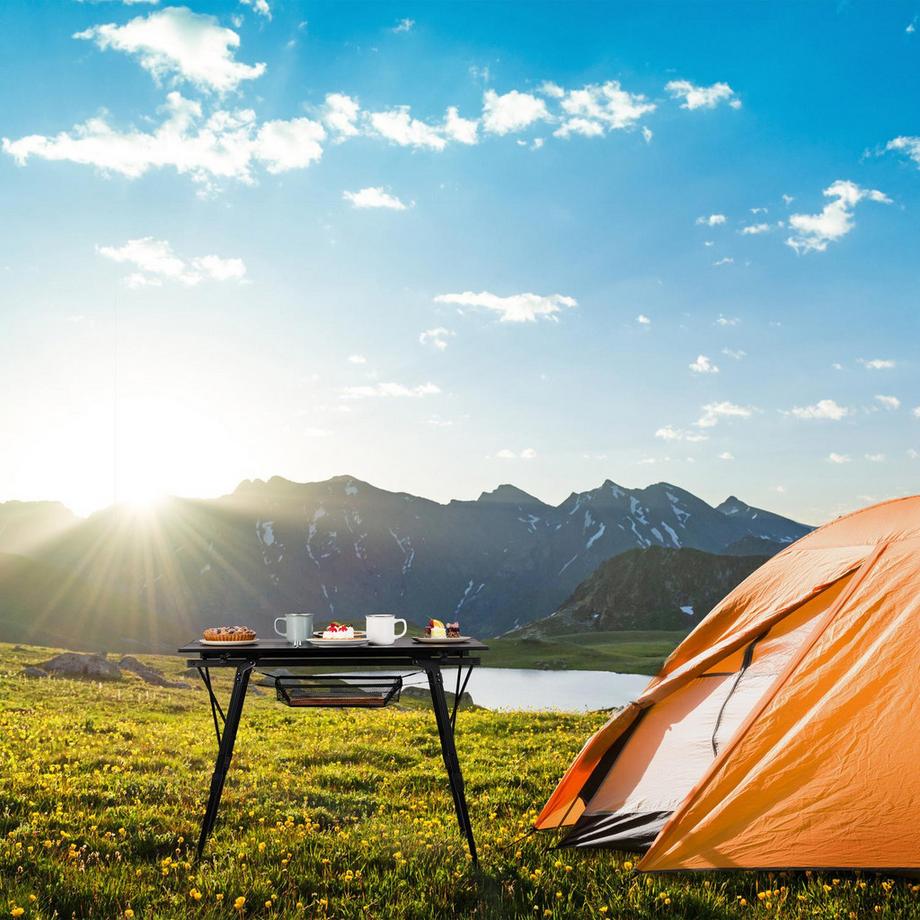 B2X Höhenverstellbarer Klapptisch aus Aluminium  