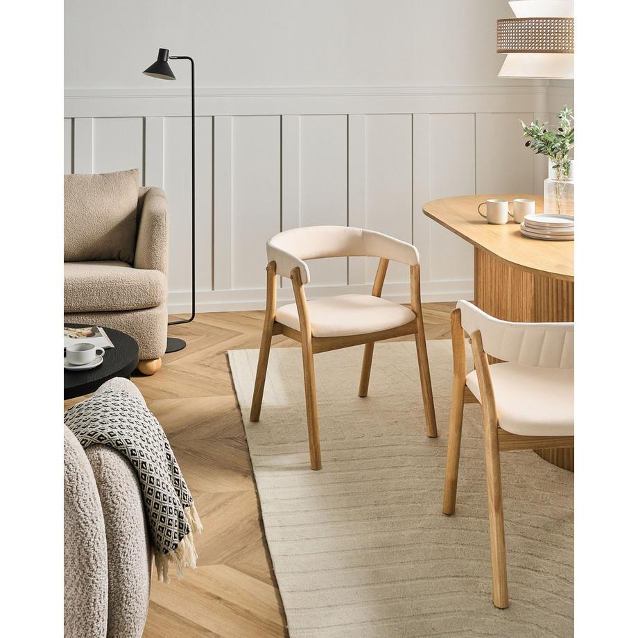 Beliani Esszimmerstuhl 2er Set aus Stoff  MYLO  