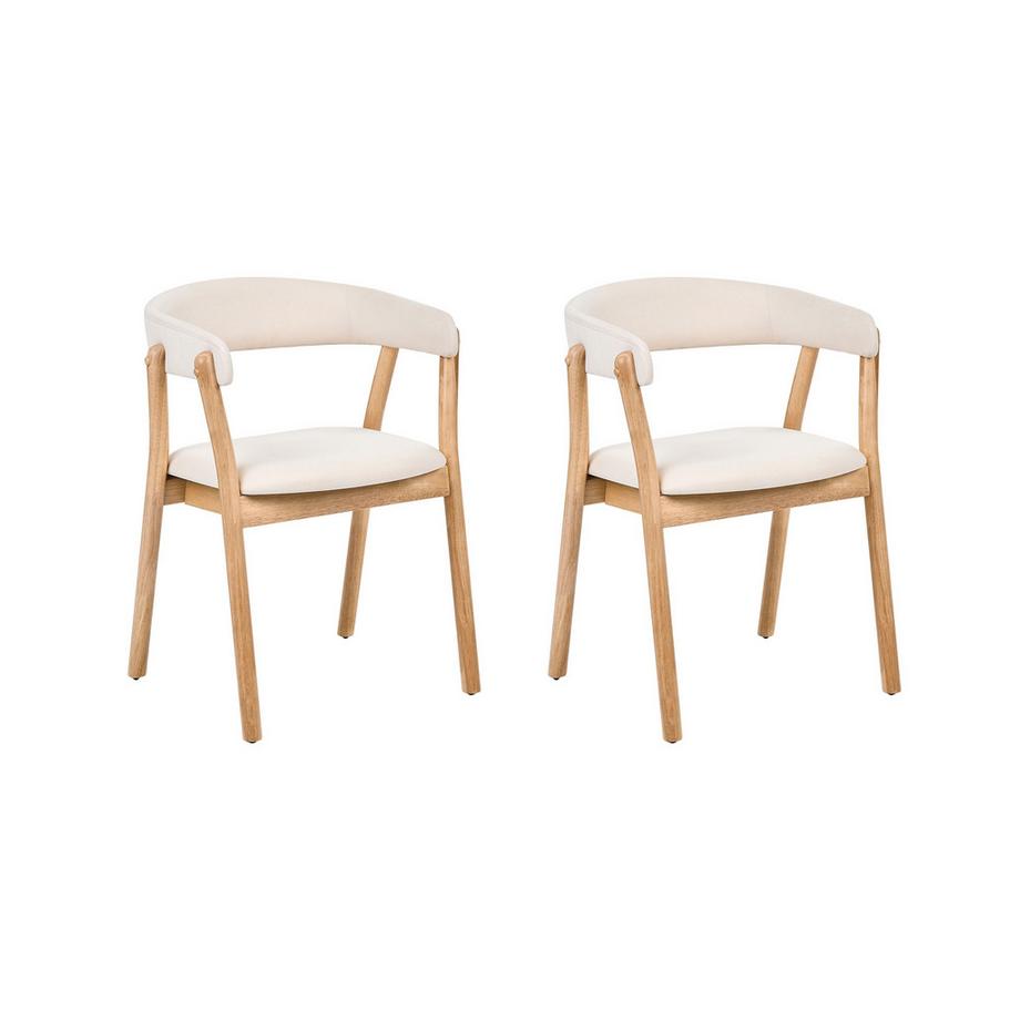 Esszimmerstuhl 2er Set aus Stoff  MYLO