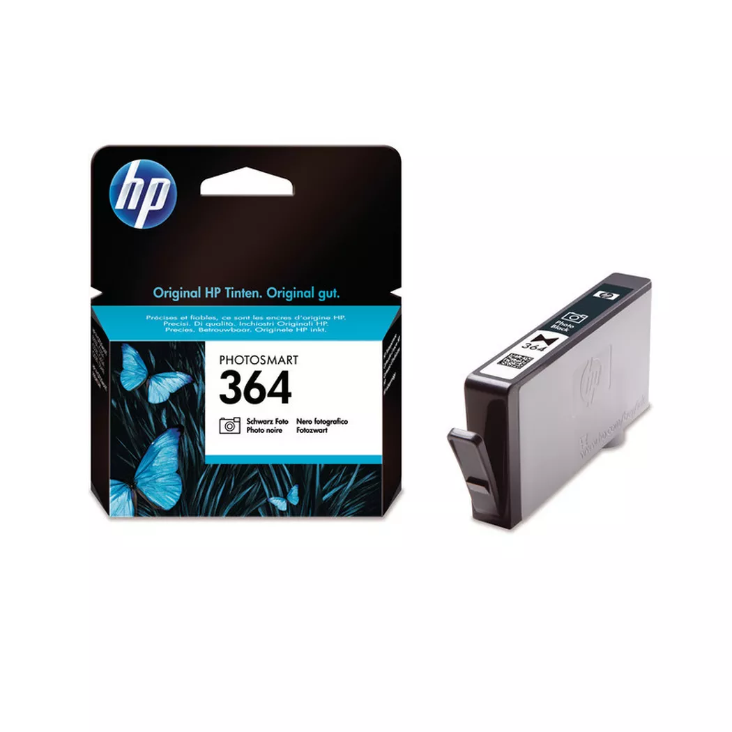 Hewlett-Packard – HP Tintenpatrone 364 ph.schwarz CB317EE PhotoSmart D5460 130 Seiten, One Size