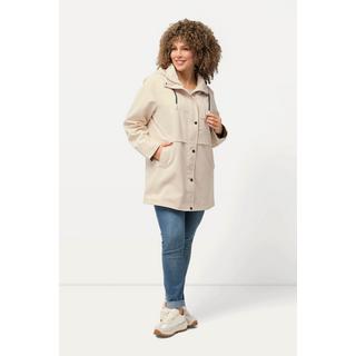 Ulla Popken  Parka HYPRAR, imperméable, col montant, capuche 