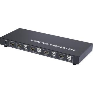 SpeaKa Professional  4 Porte Switch KVM HDMI USB 1920 x 1080 Pixel, 3840 x 2160 Pixel 