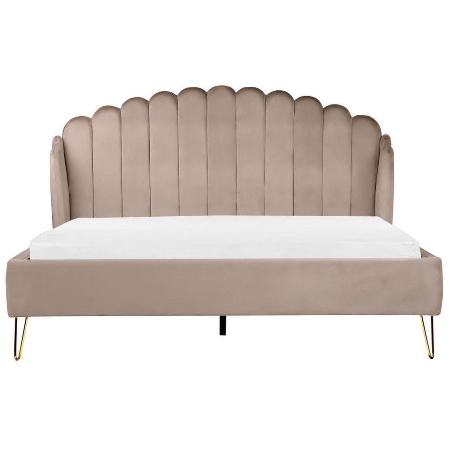 Beliani Letto en Velluto  AMBILLOU  