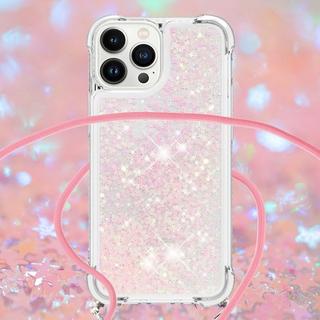 Cover-Discount  iPhone 15 Pro - Glitter Custodia con cordino 