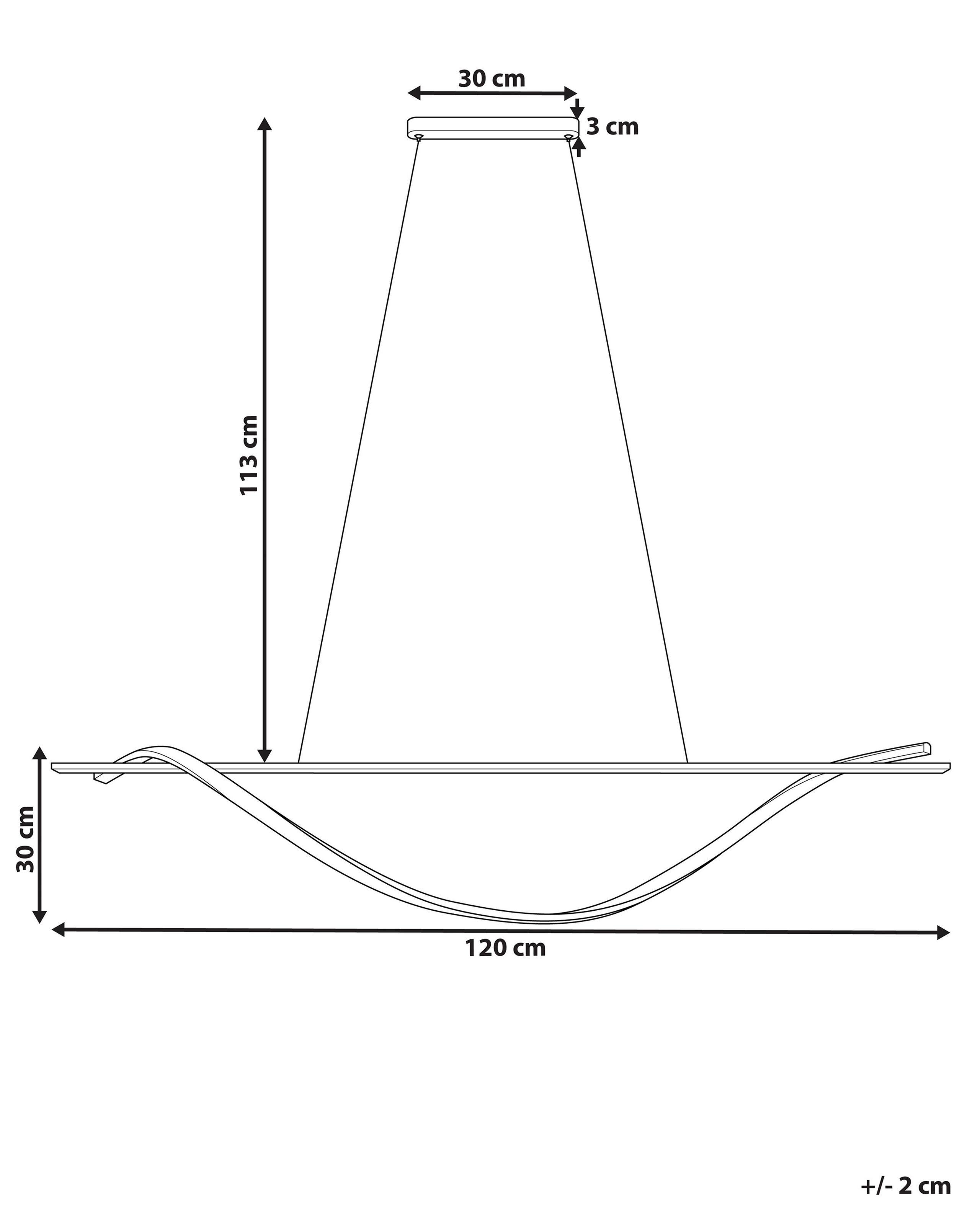 Beliani Lampe suspension en Métal Moderne BODRI  