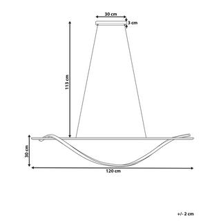 Beliani Lampe suspension en Métal Moderne BODRI  