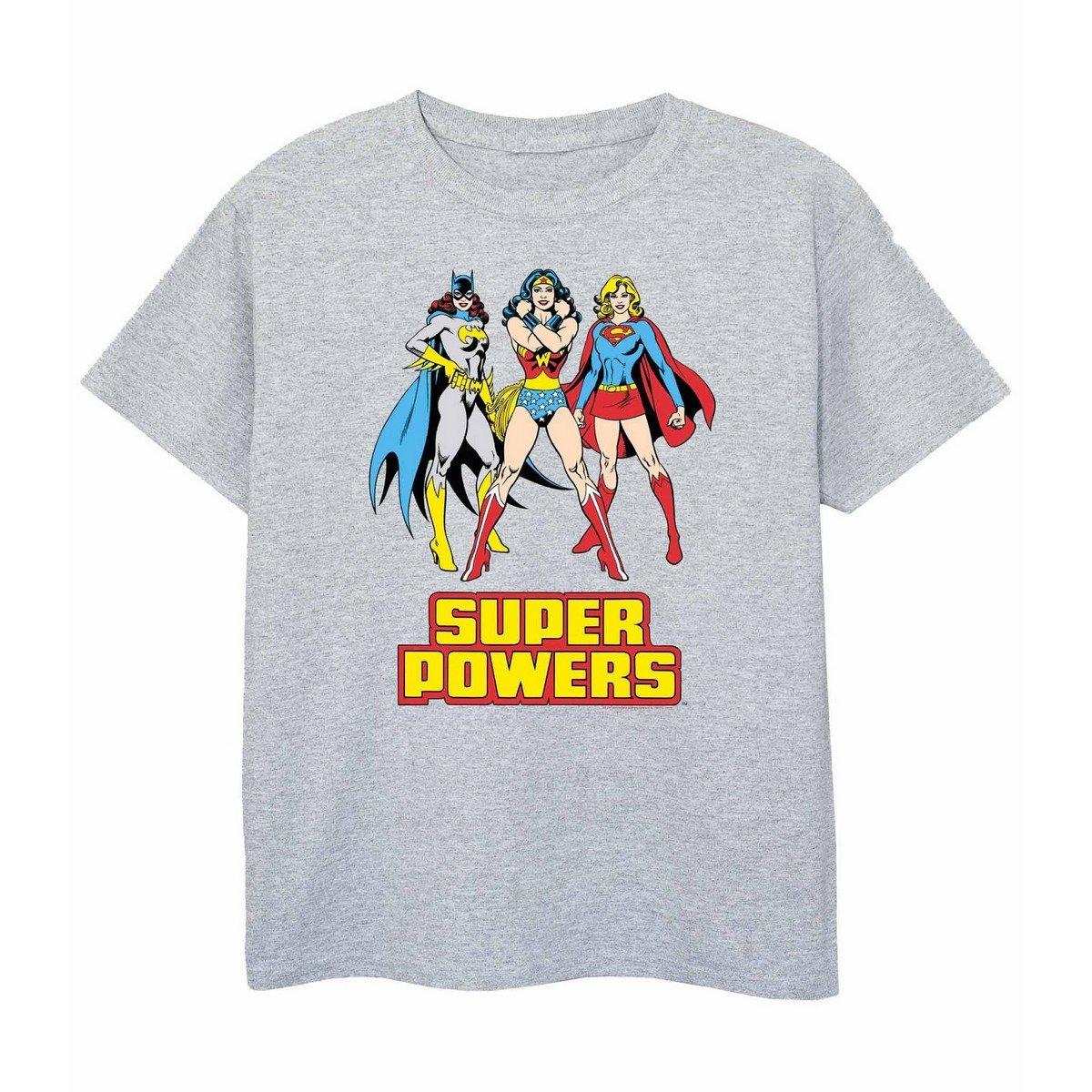 Image of Super Power Tshirt Mädchen Grau 140/146