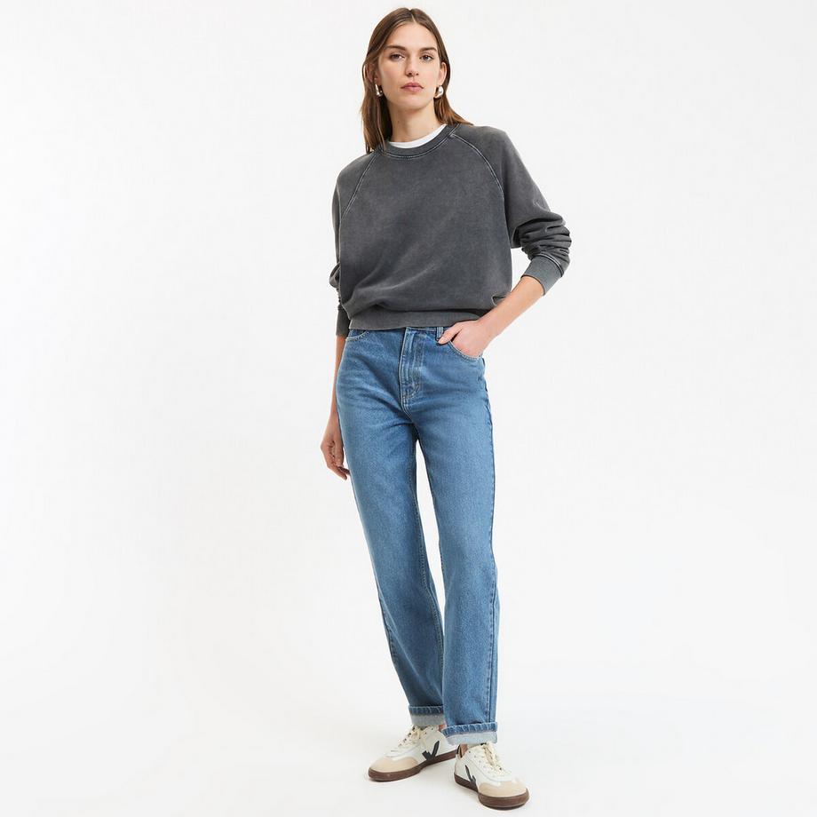 La Redoute Collections Sweatshirt mit rundem Ausschnitt  
