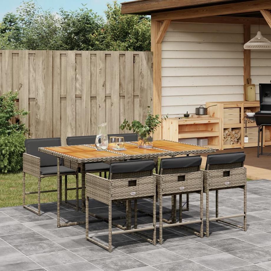 VidaXL set da pranzo da giardino Polirattan  
