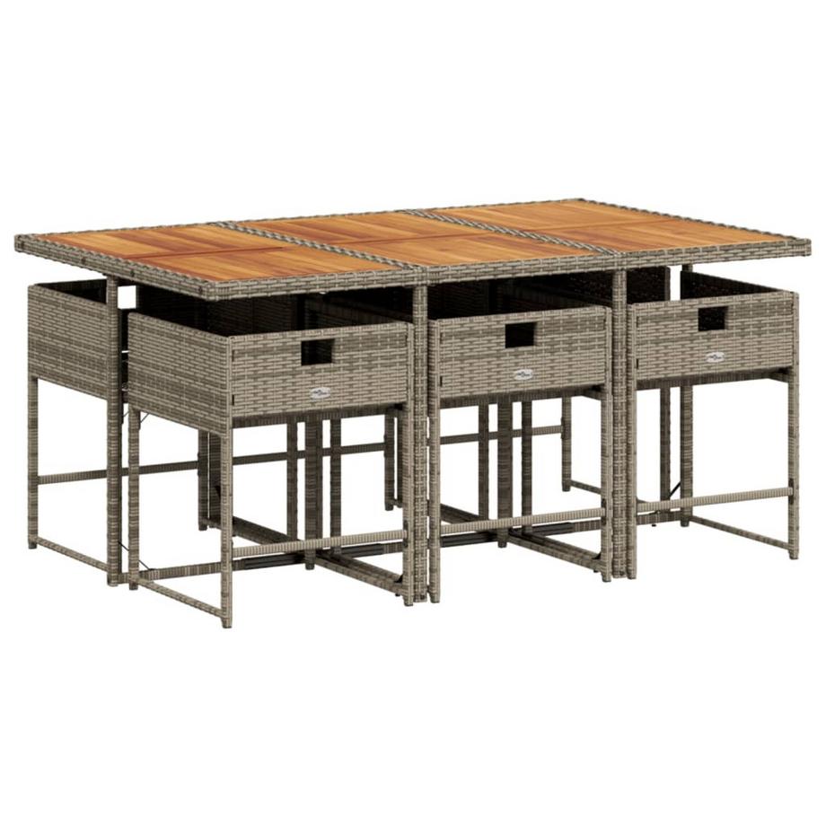 VidaXL set da pranzo da giardino Polirattan  