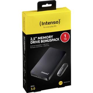 Intenso  Memory Drive 1 TB Externe Festplatte 6.35 cm (2.5 Zoll) USB 3.2 Gen 1 (USB 3.0) Schwarz 