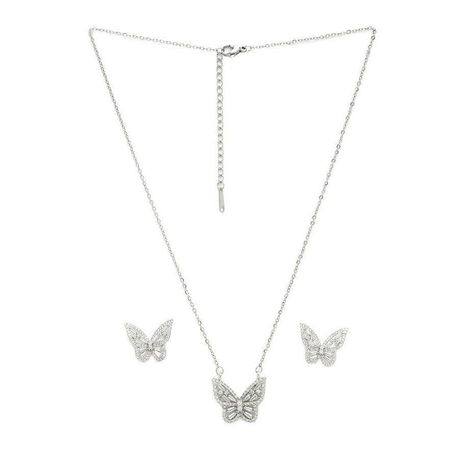AVANT-GARDE PARIS  Verspielte Schmetterling-Ohrringe und Halskette Set 