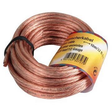 Lautsprecherkabel 2 x 2,5 mm², 10 m, Transparent