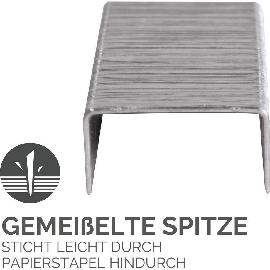Fellowes Heftklammer 26/6 5000 Stück, Vollstreifen  