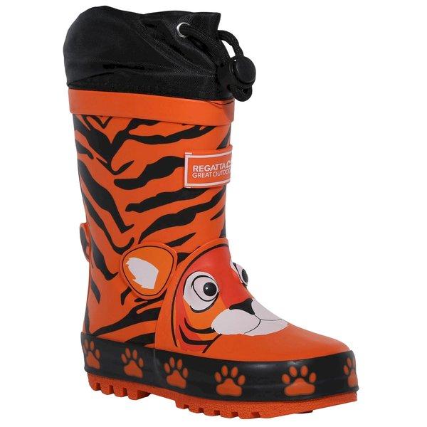 Image of Gummistiefel Mudplay, Tigermuster Unisex Orange 29