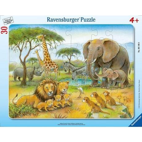 Ravensburger  Rahmenpuzzle Ravensburger Afrikas Tierwelt 30 Teile 