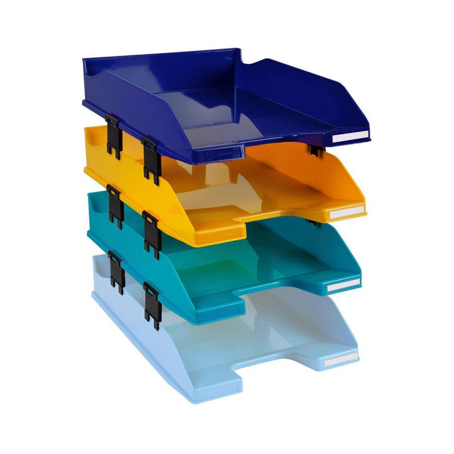 Exacompta Set 4 Vaschette portacorrispondenza Combo Midi Bee Blue  